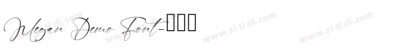 Megan Demo Font字体转换